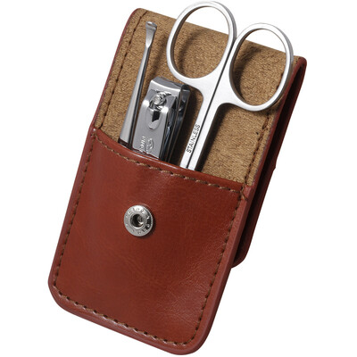 Jinda Rimei nail clippers three-piece suit portable stainless steel nail scissors ear digging spoon nose hair cut Christmas gift brown LP77077
Jinda Rimei nail clippers three-piece suit portable stainless steel nail scissors ear digging spoon nose hair cut Christmas gift brown LP77077