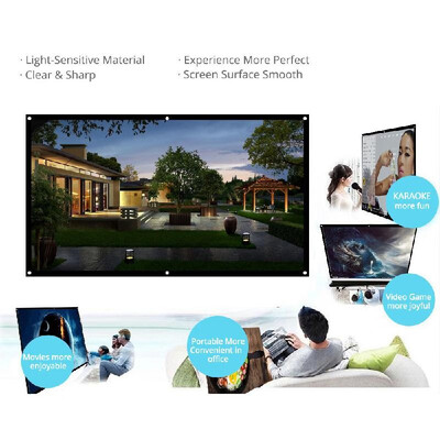 H100 100 Portable Projector Screen HD 169 White Dacron 100 Inch Diagonal Video Projection Screen Foldable Wall Mounted for Home
H100 100 Portable Projector Screen HD 169 White Dacron 100 Inch Diagonal Video Projection Screen Foldable Wall Mounted for Home