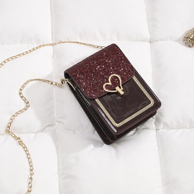 Womens bag 2019 new wave Korean fashion sequins chain mini mobile phone bag female slung shoulders small square bag
Womens bag 2019 new wave Korean fashion sequins chain mini mobile phone bag female slung shoulders small square bag