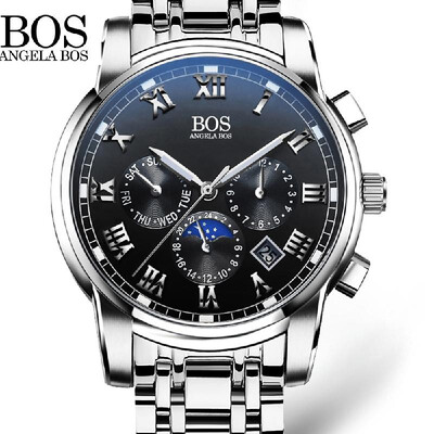 Angela Bos Luxury Stainless Steel Analog Wristwatch Luminous 3ATM Water Resistant Analog Man Quartz Watch with Luminous Hands
Angela Bos Luxury Stainless Steel Analog Wristwatch Luminous 3ATM Water Resistant Analog Man Quartz Watch with Luminous Hands