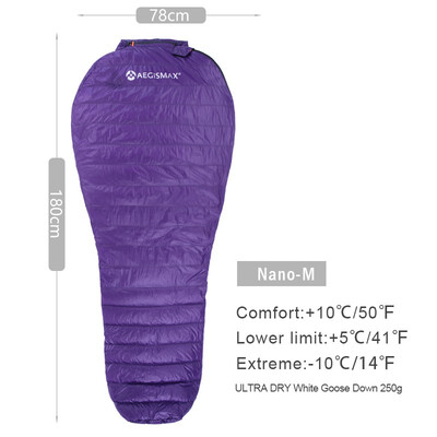 AEGISMAX Nano Outdoor Adult Camping Ultralight Mummy Type Hiking 700FP White Goose Down Sleeping Bag Spring Atumn Summer Bag
AEGISMAX Nano Outdoor Adult Camping Ultralight Mummy Type Hiking 700FP White Goose Down Sleeping Bag Spring Atumn Summer Bag