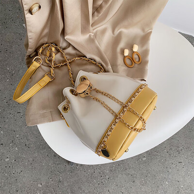 High - quality small bag women 2019 new Chao Han version chain satchel simple impact gas single - shoulder bucket bag
High - quality small bag women 2019 new Chao Han version chain satchel simple impact gas single - shoulder bucket bag