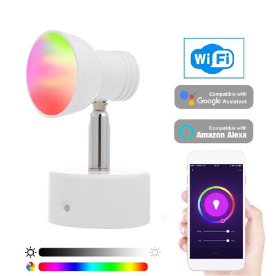 Smart WiFi LED Wall Light RGB Multicolor Modern Wall Light 8W Dimmable Light Phone Remote Control Compatible with Alexa Google Hom
Smart WiFi LED Wall Light RGB Multicolor Modern Wall Light 8W Dimmable Light Phone Remote Control Compatible with Alexa Google Hom