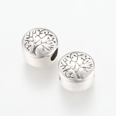 Tibetan Style Alloy European Beads Large Hole Beads Flat Round with Tree Cadmium Free & Nickel Free & Lead Free
Tibetan Style Alloy European Beads Large Hole Beads Flat Round with Tree Cadmium Free & Nickel Free & Lead Free