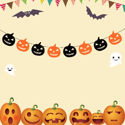 FUNNYBUNNY Trick or Treat Halloween Pumpkin Bunting Banner Hanging Decor Party Ornaments
FUNNYBUNNY Trick or Treat Halloween Pumpkin Bunting Banner Hanging Decor Party Ornaments