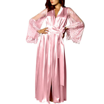 Toponeto Women Satin Long Nightdress Silk Lace Lingerie Nightgown Sleepwear Sexy Robe
Toponeto Women Satin Long Nightdress Silk Lace Lingerie Nightgown Sleepwear Sexy Robe