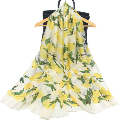 European&American fashion new simulation silk print scarf popular lemon pattern silk scarf seaside tourism holiday shawl
European&American fashion new simulation silk print scarf popular lemon pattern silk scarf seaside tourism holiday shawl