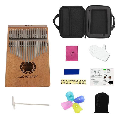 Portable 17-key Kalimba Thumb Piano Mbira Mahogany Wood with Storage Case Carry Bag Stickers Tuning Hammer Cleaning Cloth Finger
Portable 17-key Kalimba Thumb Piano Mbira Mahogany Wood with Storage Case Carry Bag Stickers Tuning Hammer Cleaning Cloth Finger