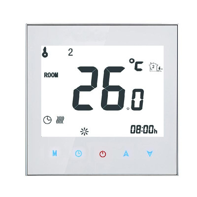 16A 95-240V Weekly Programmable LCD Display T-ouch Screen Electric Heating Thermostat Room Temperature Controller
16A 95-240V Weekly Programmable LCD Display T-ouch Screen Electric Heating Thermostat Room Temperature Controller