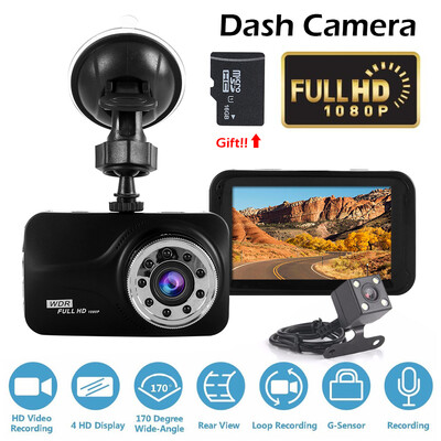 1080P 3" LCD Vehicle Dual Recording Cameras with 16G Micro SD Card Built In G-Sensor Parking HDR Night Vision
1080P 3" LCD Vehicle Dual Recording Cameras with 16G Micro SD Card Built In G-Sensor Parking HDR Night Vision