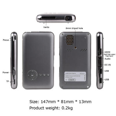 5000mAh Mini Pocket Projector DLP Wi-Fi Portable Handheld Smartphone Projector Android Bluetooth Projector
5000mAh Mini Pocket Projector DLP Wi-Fi Portable Handheld Smartphone Projector Android Bluetooth Projector