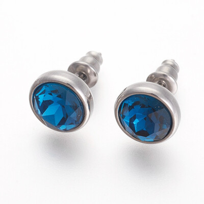 304 Stainless Steel Stud Earrings with Rhinestone Flat Round Sapphire 10x6mm Pin 09mm
304 Stainless Steel Stud Earrings with Rhinestone Flat Round Sapphire 10x6mm Pin 09mm