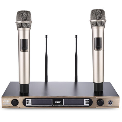 WEISRE U - 3316 720 - 770MHz UHF Dual Channel Transmitter Karaoke Professional Wireless Handheld Microphone Set
WEISRE U - 3316 720 - 770MHz UHF Dual Channel Transmitter Karaoke Professional Wireless Handheld Microphone Set