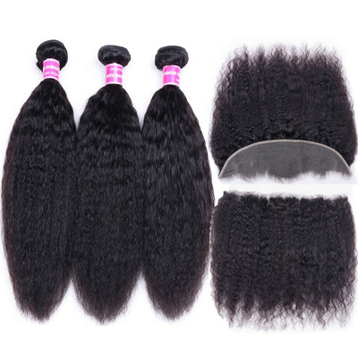 UNice 8A Brazilian Kinky Straight Virgin Human Hair 3 bundles with 134 Frontal Closure
UNice 8A Brazilian Kinky Straight Virgin Human Hair 3 bundles with 134 Frontal Closure