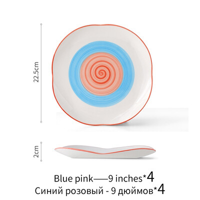 Plate ceramic hand-painted creative tableware underglaze color dessert plate dinner plate dish home European steak plate
Plate ceramic hand-painted creative tableware underglaze color dessert plate dinner plate dish home European steak plate