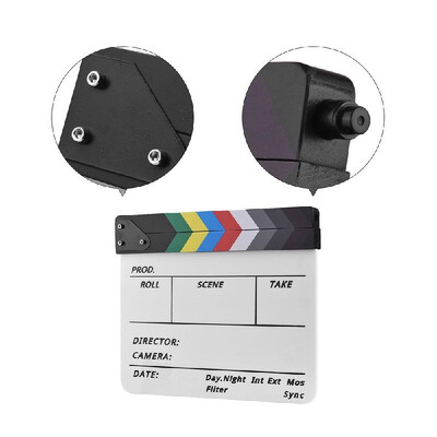 Dry Erase Acrylic Director Film Clapboard Movie TV Cut Action Scene Clapper Board Slate with Marker Pen BlackWhite Stick White
Dry Erase Acrylic Director Film Clapboard Movie TV Cut Action Scene Clapper Board Slate with Marker Pen BlackWhite Stick White