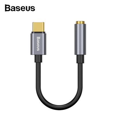 Baseus Type-C Male to 35mm Female audio cable adapter for mobile phone AUX jack headphone adapter for Type-C
Baseus Type-C Male to 35mm Female audio cable adapter for mobile phone AUX jack headphone adapter for Type-C
