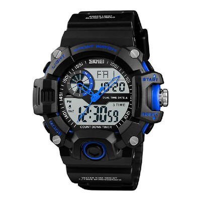 SKMEI 1331 Men Quartz 3 Time Chrono Watches Countdown Dual Time Analog Digital Display Wristwatch 5ATM Waterproof Fashion Casual
SKMEI 1331 Men Quartz 3 Time Chrono Watches Countdown Dual Time Analog Digital Display Wristwatch 5ATM Waterproof Fashion Casual