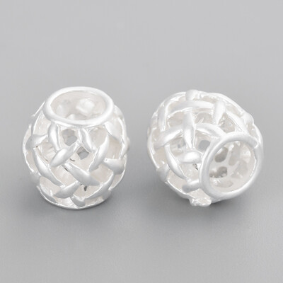 Alloy European Filigree Beads Large Hole Beads Matte Style Barrel Cadmium Free & Lead Free 925 Sterling Silver Plated
Alloy European Filigree Beads Large Hole Beads Matte Style Barrel Cadmium Free & Lead Free 925 Sterling Silver Plated