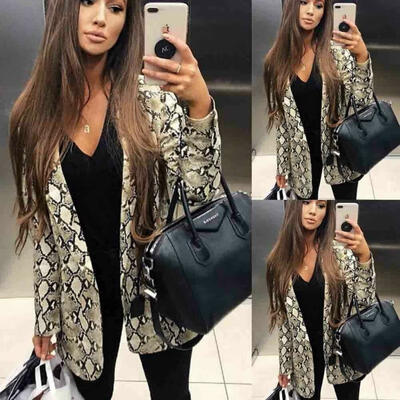 Brazilian Style Women Snakeskin Print Long Sleeve Outerwear Blazer Suit Cardigan Coat Office Jacket Autumn WInter
Brazilian Style Women Snakeskin Print Long Sleeve Outerwear Blazer Suit Cardigan Coat Office Jacket Autumn WInter