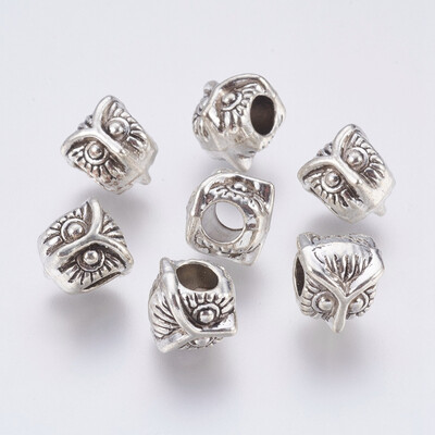 Tibetan Style Alloy European Beads Large Hole Beads Owl Antique Silver 10x10x10mm Hole 45mm
Tibetan Style Alloy European Beads Large Hole Beads Owl Antique Silver 10x10x10mm Hole 45mm