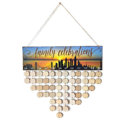 Wooden Calendar Board Sign Family Celebration&Birthday Reminder DIY Wood Craft for Home Decoration
Wooden Calendar Board Sign Family Celebration&Birthday Reminder DIY Wood Craft for Home Decoration