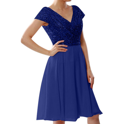 〖Follure〗2019 Women Fashion Short Sleeve Deep V-neck Sequins Patchwork Elegant PartyDress
〖Follure〗2019 Women Fashion Short Sleeve Deep V-neck Sequins Patchwork Elegant PartyDress