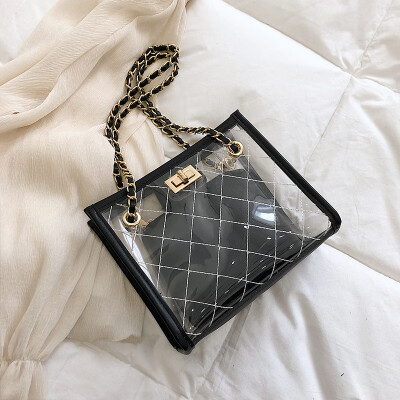 Summer new bag female 2019 new small fresh Korean version of the wild jelly package fashion chain shoulder transparent bag
Summer new bag female 2019 new small fresh Korean version of the wild jelly package fashion chain shoulder transparent bag