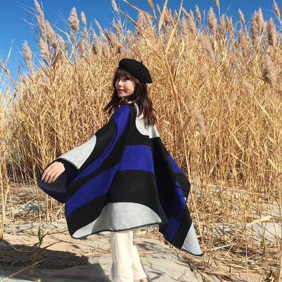 Shawl female Korean version of the wild thick multi-function imitation cashmere split cloak winter color matching double-sided warm scarf
Shawl female Korean version of the wild thick multi-function imitation cashmere split cloak winter color matching double-sided warm scarf