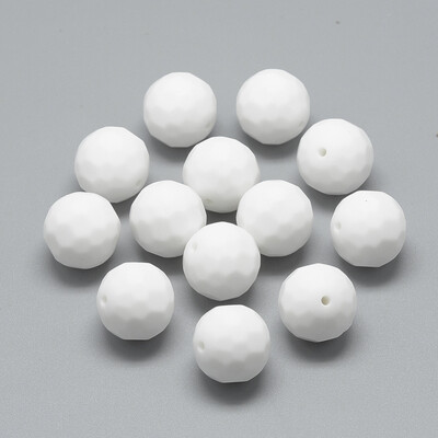 Food Grade Environmental Silicone Beads Chewing Beads For Teethers DIY Nursing Necklaces Making Faceted Round White 155mm H
Food Grade Environmental Silicone Beads Chewing Beads For Teethers DIY Nursing Necklaces Making Faceted Round White 155mm H