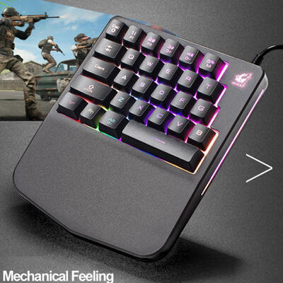 K11 Mini Portable USB Wired One-Hand Mechanical Game Keyboard With Backlight For Profession Player
K11 Mini Portable USB Wired One-Hand Mechanical Game Keyboard With Backlight For Profession Player