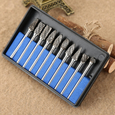 10Pcs 3mm Tungsten Steel Carbide Burrs Die Grinder Power Drill Bits Rotary Tool
10Pcs 3mm Tungsten Steel Carbide Burrs Die Grinder Power Drill Bits Rotary Tool
