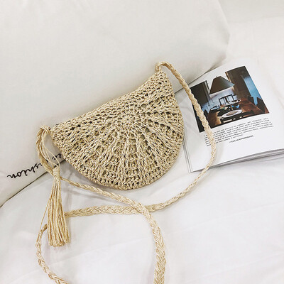 Tailored Women Semicircular Handwoven Retro Rattan Straw Beach Bag Crossbody
Tailored Women Semicircular Handwoven Retro Rattan Straw Beach Bag Crossbody