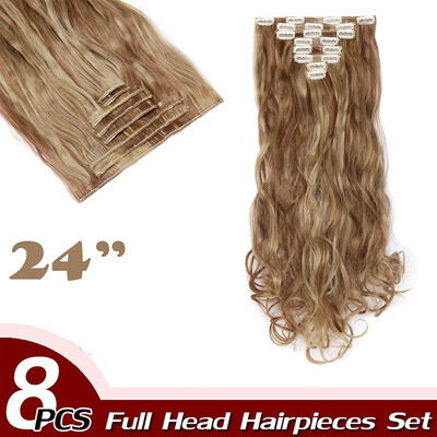 Full Head Clip Synthetic in Hair Extensions 8 Piece 18 Clips Hairpiece Long Wave Curly Straight for Women
Full Head Clip Synthetic in Hair Extensions 8 Piece 18 Clips Hairpiece Long Wave Curly Straight for Women
