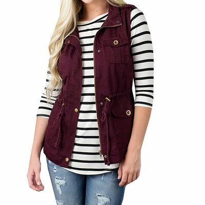 Womens Military Anorak Safari Utility Fashion Cargo Sleeveless Drawstring Vest
Womens Military Anorak Safari Utility Fashion Cargo Sleeveless Drawstring Vest