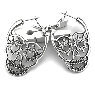 1Pair Steampunk Silver Color Skull Stud Earrings Vintage Retro Skeleton Piercing Ear Gothic Punk Jewelry
1Pair Steampunk Silver Color Skull Stud Earrings Vintage Retro Skeleton Piercing Ear Gothic Punk Jewelry