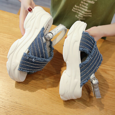 European Station SpringSummer 2019 New Cross Belt Denim Fashion Leisure European Goods Tide Cake Thick Bottom Light Sandals Women
European Station SpringSummer 2019 New Cross Belt Denim Fashion Leisure European Goods Tide Cake Thick Bottom Light Sandals Women