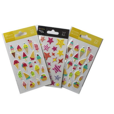 SXC-9 childrens foam sticker Multi-pattern Colorful ice cream Colored five-pointed star
SXC-9 childrens foam sticker Multi-pattern Colorful ice cream Colored five-pointed star