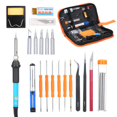 Portable Adjustable Electric Temperature Device Lightweight Welding Soldering Station Tool Kit 60W with 5 Piece Solder Iron Tips
Portable Adjustable Electric Temperature Device Lightweight Welding Soldering Station Tool Kit 60W with 5 Piece Solder Iron Tips