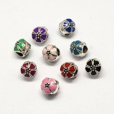 Alloy Enamel Flower Large Hole Style European Beads Antique Silver Mixed Color 10x11mm Hole 4mm
Alloy Enamel Flower Large Hole Style European Beads Antique Silver Mixed Color 10x11mm Hole 4mm