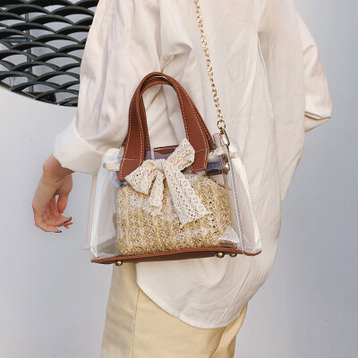 Advanced sense bag Ocean bow portable transparent bag handbag New 2019 French minority chain Messenger bag
Advanced sense bag Ocean bow portable transparent bag handbag New 2019 French minority chain Messenger bag