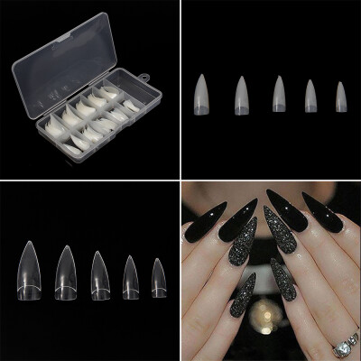 100Pcs Nail Art Natural Half Cover Oval Sharp End Stiletto Long False Tips Manicure Artificial Nails
100Pcs Nail Art Natural Half Cover Oval Sharp End Stiletto Long False Tips Manicure Artificial Nails
