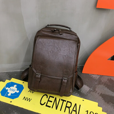 Backpack mens backpack retro academic style double belt carrying black rain pu leather student bag tide backpack
Backpack mens backpack retro academic style double belt carrying black rain pu leather student bag tide backpack