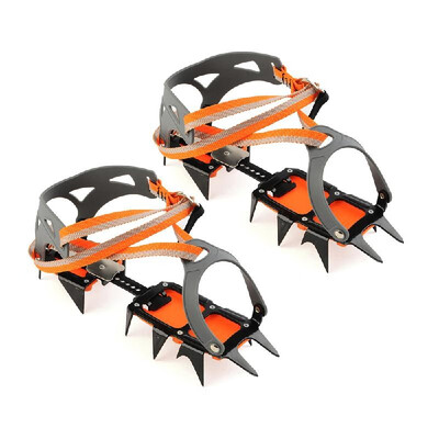 14-point Manganese Steel Climbing Gear Crampons Ice Grippers Crampon Traction Device Mountaineering Glacier Travel Ice Walking
14-point Manganese Steel Climbing Gear Crampons Ice Grippers Crampon Traction Device Mountaineering Glacier Travel Ice Walking