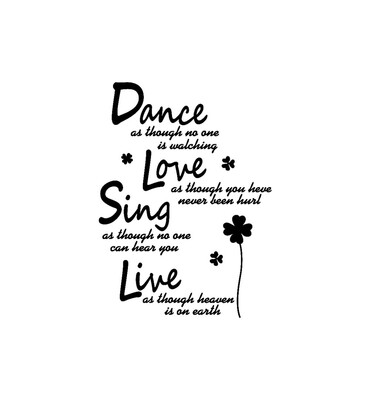 〖Follure〗Dance Live Sing Live Removable Art Vinyl Mural Home Room Decor Wall Stickers
〖Follure〗Dance Live Sing Live Removable Art Vinyl Mural Home Room Decor Wall Stickers
