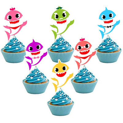 FUNNYBUNNY 6 Pieces Shark Cupcake Toppers Shark Theme Party Supplies- Shark Family Baby Shower Birthday Party Decorations
FUNNYBUNNY 6 Pieces Shark Cupcake Toppers Shark Theme Party Supplies- Shark Family Baby Shower Birthday Party Decorations