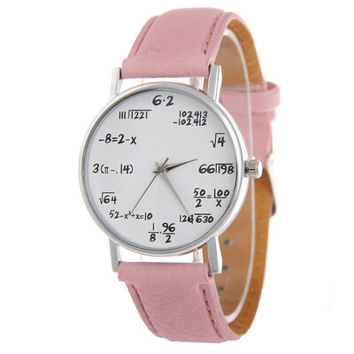 Mathematical formula root number belt watch popular quartz watch student watch custom
Mathematical formula root number belt watch popular quartz watch student watch custom