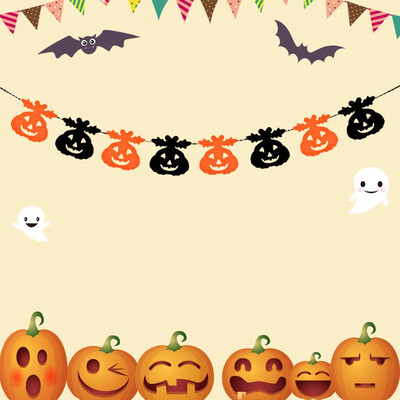 FUNNYBUNNY Trick or Treat Halloween Pumpkin Bunting Banner Hanging Decor Party Ornaments
FUNNYBUNNY Trick or Treat Halloween Pumpkin Bunting Banner Hanging Decor Party Ornaments