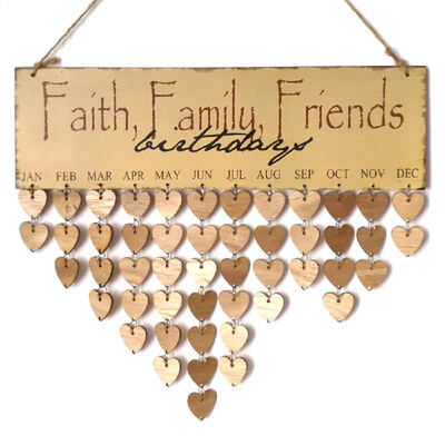 Wooden Calendar Board Sign Family Celebration&Birthday Reminder DIY Wooden Craft for Home Decoration
Wooden Calendar Board Sign Family Celebration&Birthday Reminder DIY Wooden Craft for Home Decoration