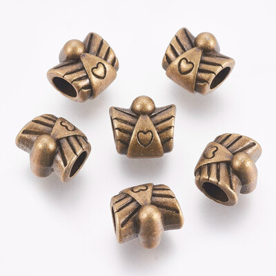 Alloy European Beads Angel Large Hole Beads Cadmium Free & Nickel Free & Lead Free Antique Bronze 10x11x9mm Hole 4mm
Alloy European Beads Angel Large Hole Beads Cadmium Free & Nickel Free & Lead Free Antique Bronze 10x11x9mm Hole 4mm
